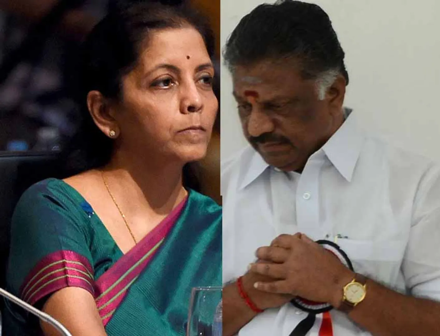 o panneerselvam - nirmala sitharaman 